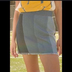 NWT Believe in You Patchwork Denim Mini Skirt